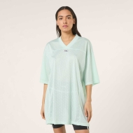Fila CAPALLE oversized v-neck mesh t-shirt dress hellblau