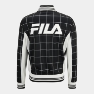 Fila Check allover print settanta jacket black/white schwarz-weiß