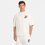 Fila Cottens Dropped Shoulder Tee egret weiß