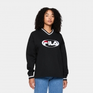 Fila LANGERMA oversized V-neck sweat shirt black schwarz