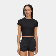 Fila LATINA cropped tee Black schwarz