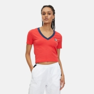 Fila LUDHIANA V-neck tee true red rot