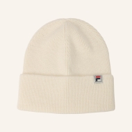 Fila MILANO mid height logo knit beanie weiß