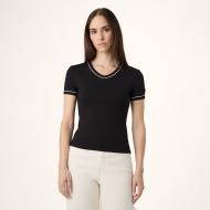Fila PORTELLO slim v-neck t-shirt schwarz
