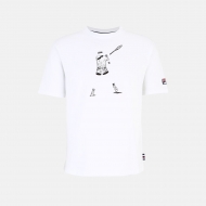 Fila Regular fit short sleeves t-shirt with tennis player graphic white weiß