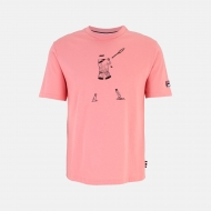 Fila Regular fit short sleeves t-shirt with tennis player graphic pink Bild 1