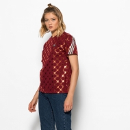 Fila Rosalia AOP Tee weinrot