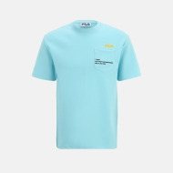 Fila Short sleeves t-shirt with chest pocket light blue blau