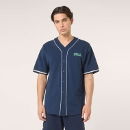 Fila STATUTO loose pique baseball shirt blau