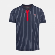 Fila T-Shirt Stripes Button dark blue Bild 1