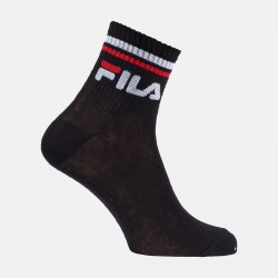 Fila 3 Pairs Unisex Quarter Socks black - black | FILA Official