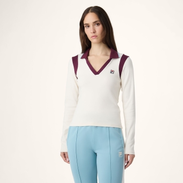 Fila ADRIANO slim johnny collar top 
