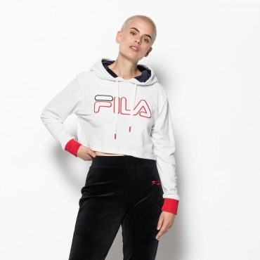 Fila Antonella Cropped Velour Hoodie 