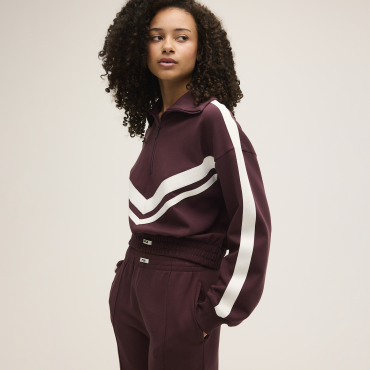 Fila AVIGNA  relaxed cropped half zip sweatshirt 