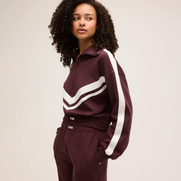 Fila AVIGNA  relaxed cropped half zip sweatshirt 