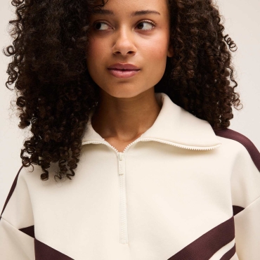 Fila AVIGNA  relaxed cropped half zip sweatshirt 