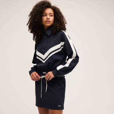 Fila AVIGNA  relaxed cropped half zip sweatshirt 