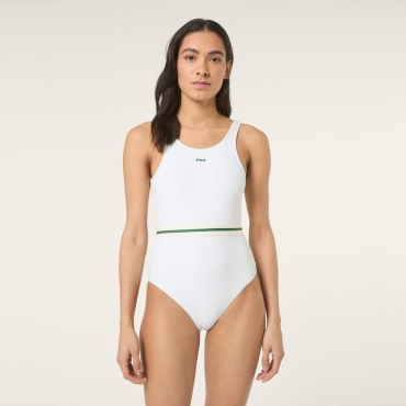 Fila AZZANO striped elastic scoop back swimsuit 