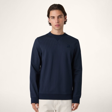 Fila BRERA regular pinstriped crewneck sweatshirt 
