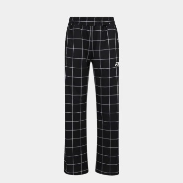 Fila Check allover print track pants black-white 