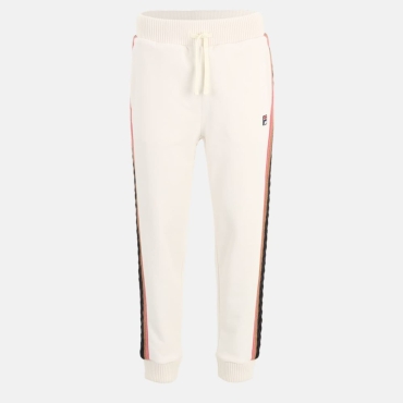 Fila Cuffed sweatpants with braid detail white-multicolor 