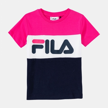 Fila Kids Classic Day Blocked Tee pink-yarrow-black-iris 