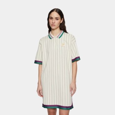 Fila LAVINIA striped oversized polo dress 