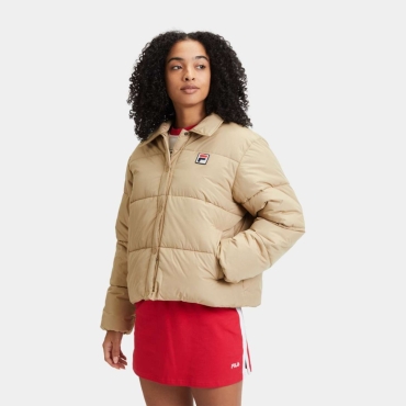 Fila LEILA puffer coach jacket beige 