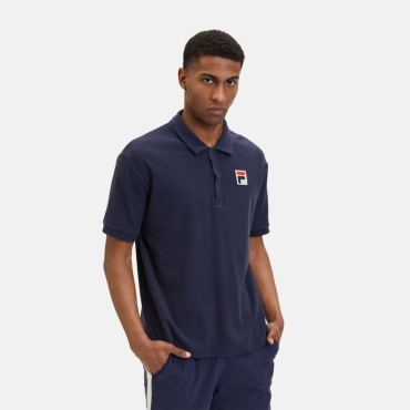 Fila LIVERPOOL towelling polo shirt blue 