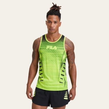 Fila RIANO running tank Acid lime-Black 