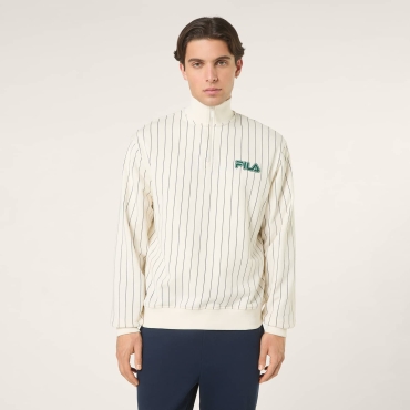Fila STATUTO loose pinstriped half zip sweatshirt 