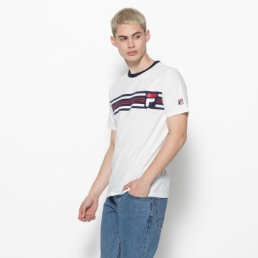 Fila Bruno 3 Cut And Sew Knit Panel Graphic Tee  