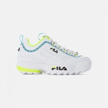 Fila Disruptor Logo JR white-neon-lime 