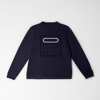Fila Crew Neck Sweater midnight blue offwhite dark. FILA Official