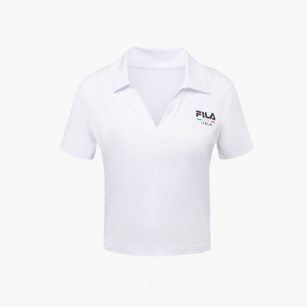 Fila Cropped polo shirt white white FILA Official