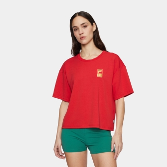 【関税&送料込】Pinko T-shirts and Polos Red Pinko T-shirt for Women SS25 | GIGLIO.COM