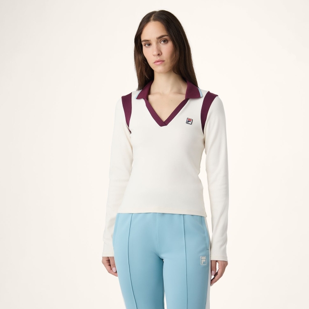Fila ADRIANO slim johnny collar top 
