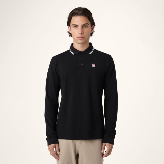 Fila BIELLA regular tipped long sleeve polo shirt 