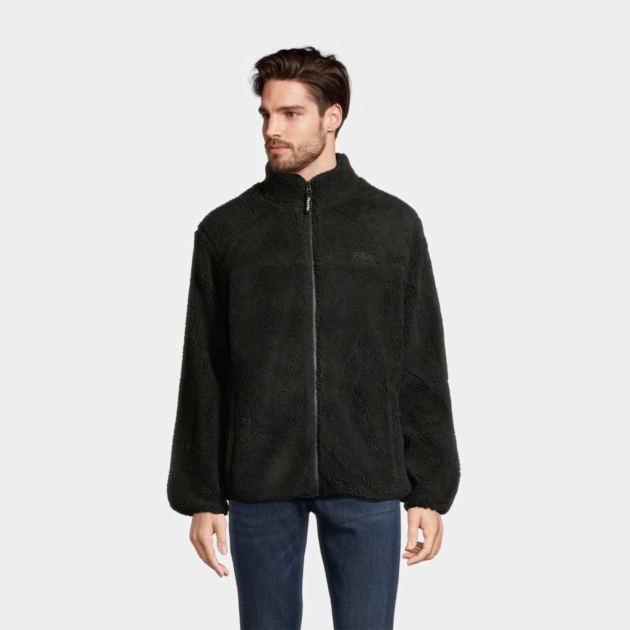 Fila BRAUNLAGE sherpa fleece jacket black 