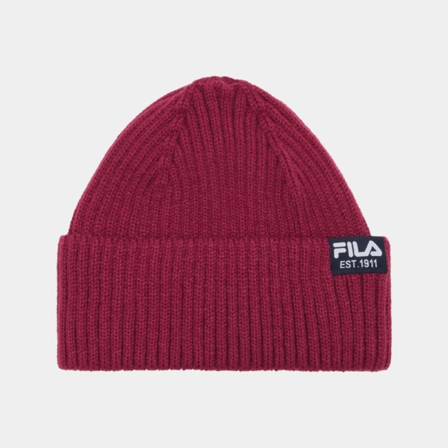 Fila BUTTE FISHERMAN BEANIE WITH FLAG LOGO red 