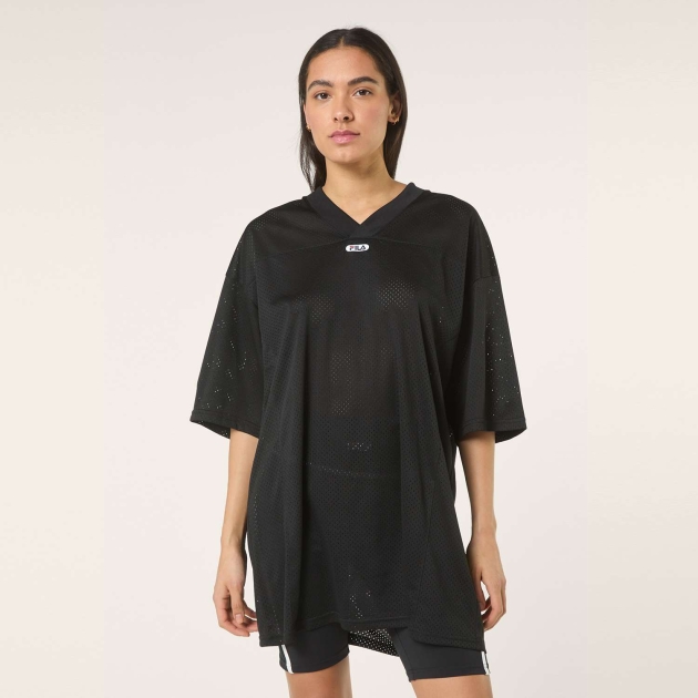 Fila CAPALLE oversized v-neck mesh t-shirt dress 