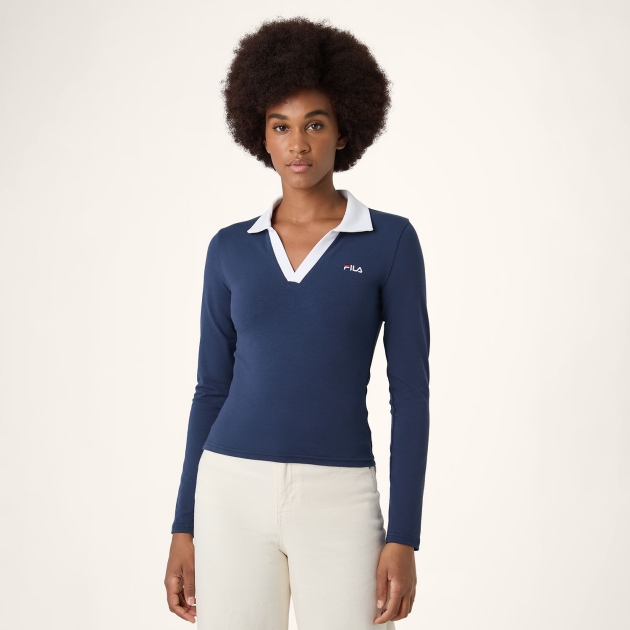 Fila CERRIONE slim johnny collar top 
