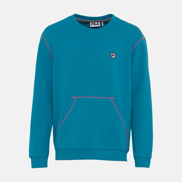 Fila Crewneck sweatshirt with kangaroo pocket and contrast stitch marine 