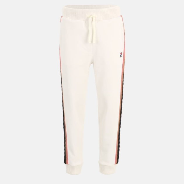 Fila Cuffed sweatpants with braid detail white-multicolor 