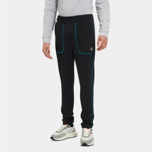 Fila Cuffed sweatpants with contrast stitching black 