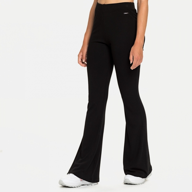 Fila Elwyn Ribbed Flared Stretch Trousers black 