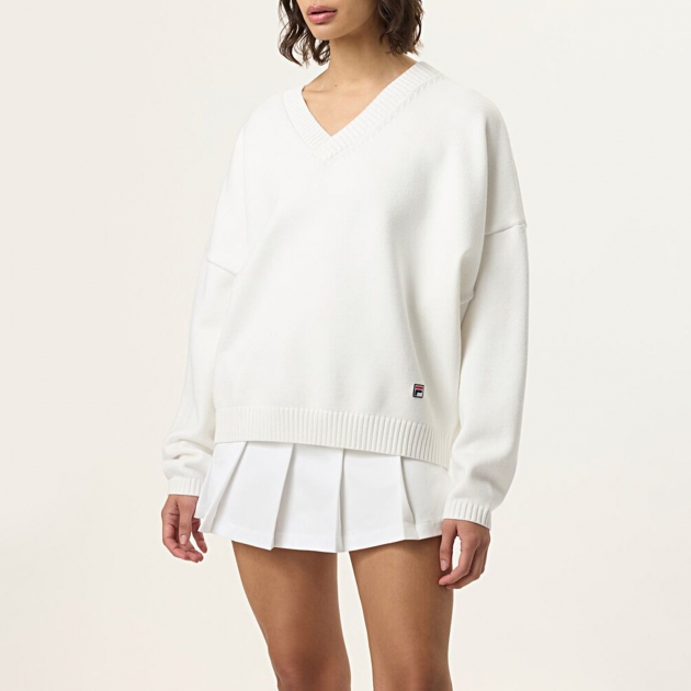 Fila HAILEY BIEBER KNIT SWEATER WHITE 