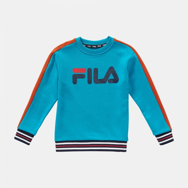 Fila Kids Alessio Logo Crew Shirt blue-orange 