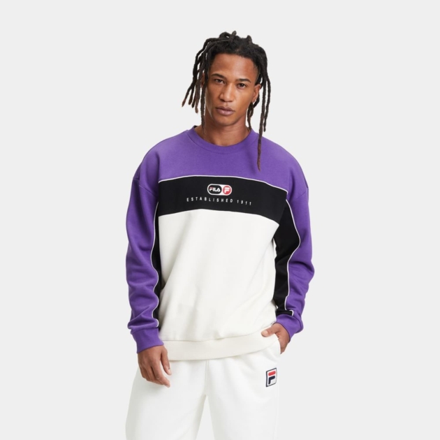 Fila LA PAZ crew sweat heliotrope-antique white 
