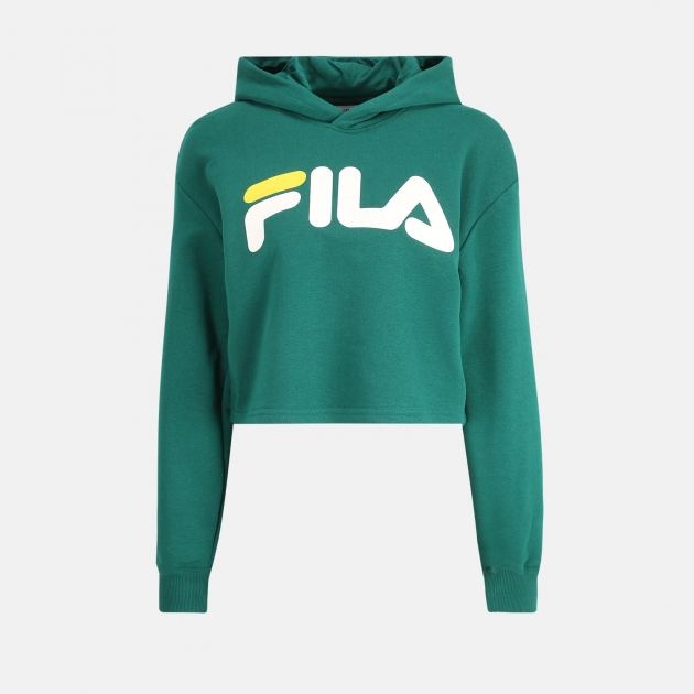 Fila LAFIA cropped logo hoody aventurine 